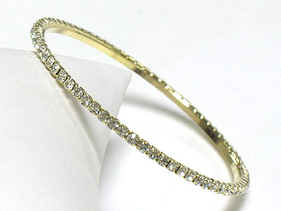 Single line rhinestone bangle