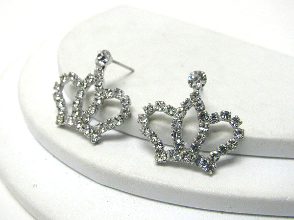 Crystal crown earring