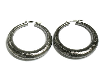 Sand metal hoop earring - hoops