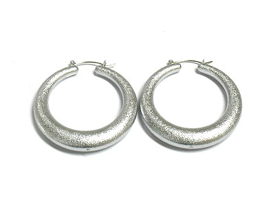 Sand metal hoop earring - hoops