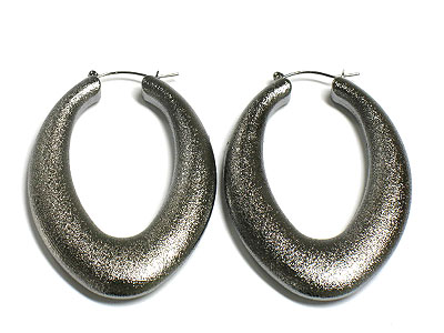 Sand metal hoop earring - hoops