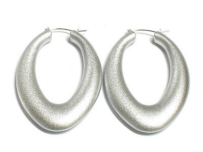 Sand metal hoop earring - hoops