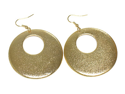 Sand metal hoop earring - hoops