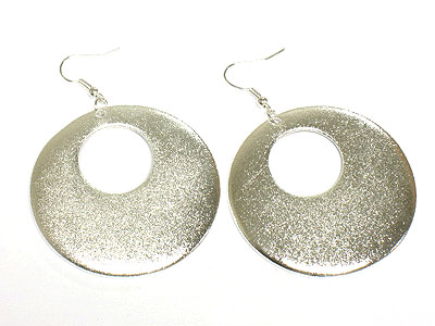 Sand metal hoop earring - hoops