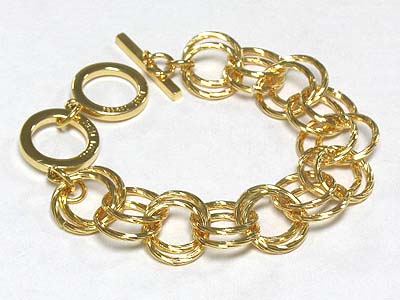 Tutti frutti double chain link bracelet