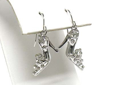 Crystal stud shoe earring