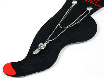 Crystal flip flop anklet