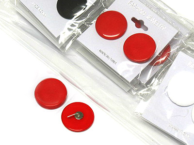 Dozen special acrylic button earring mens jewelry