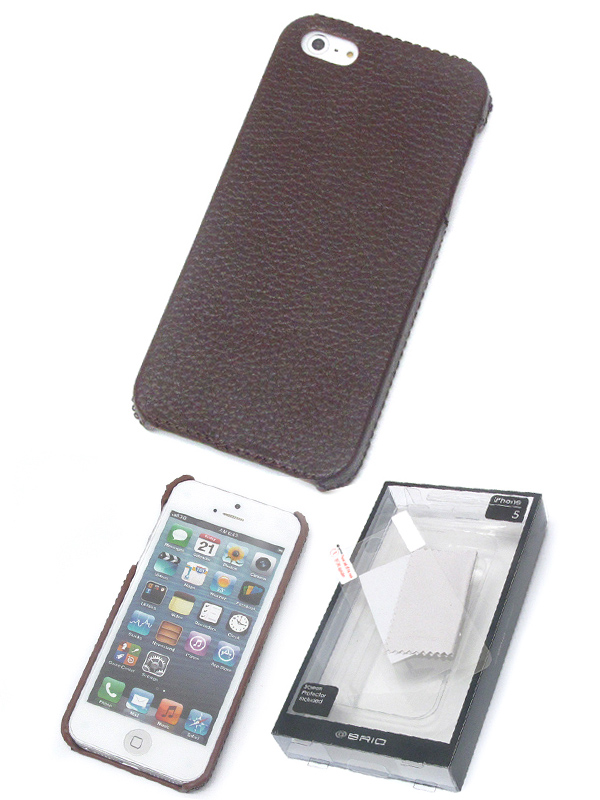 Leather out and poly inner two layer phone case and quality screen protector and retail display box set