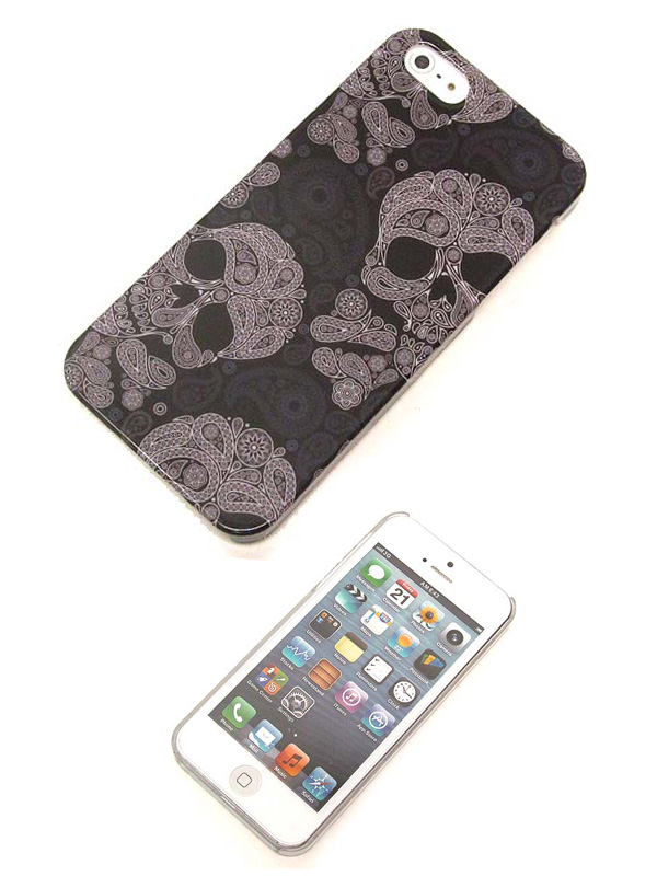 Textured skull skeleton theme cellphone case -hard case for iphone 5