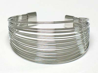 Multi metal link cuff bangle