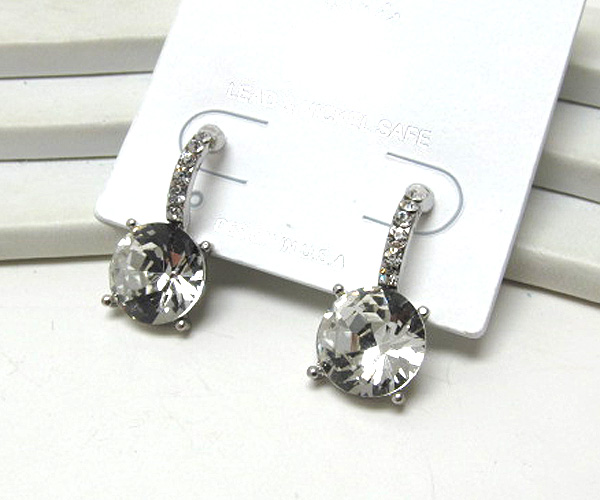 Austrian crystal small round stone drop earring