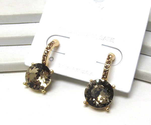 Austrian crystal small round stone drop earring