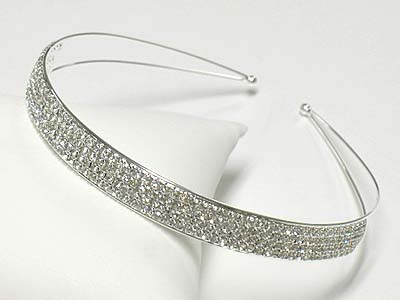 Seven row rhinestone headband