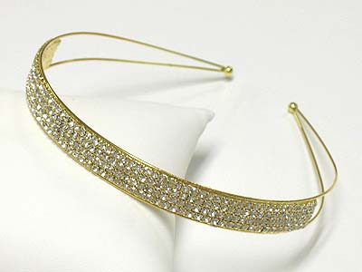 Seven row rhinestone headband