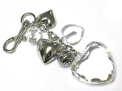 Rock crystal style key holder or bag charm