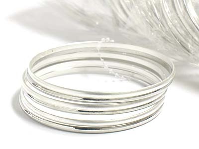 Dozen pack -multi line metal bangle set mens jewelry