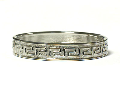 Metal deco hinge bangle bracelet