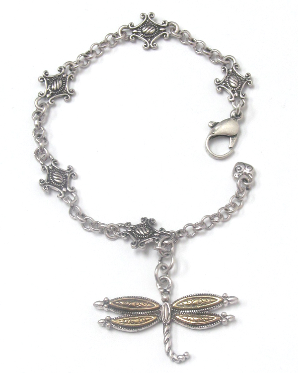 Tailored dragonfly charm bracelet