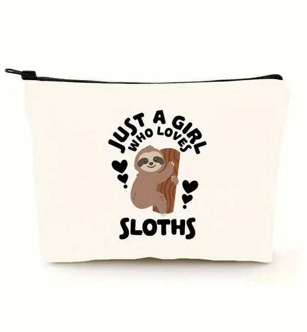 Just a girl who loves sloths zipper pouch