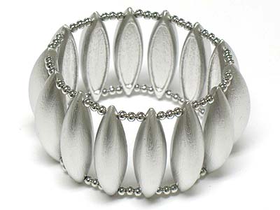 Lusterless metal bar double stretch bracelet