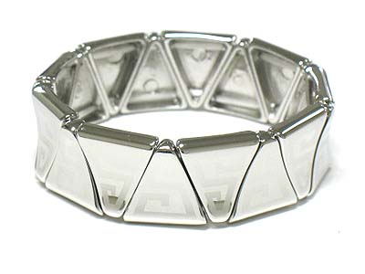 Metal triangle lattice stretch bracelet