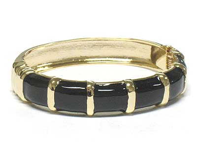 Enamel covered metal hinge bangle