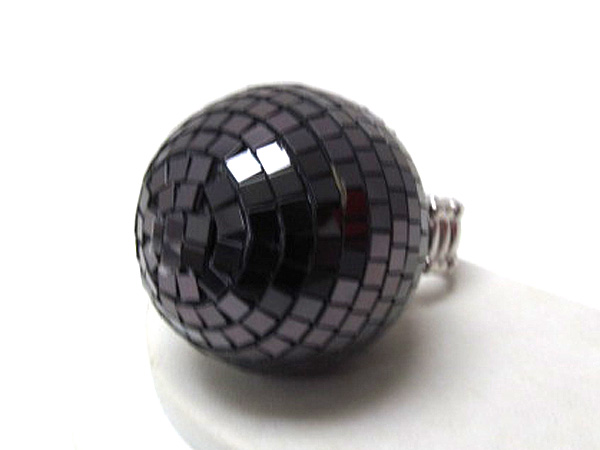 Crystal fashion colorful large disco ball stretch ring 