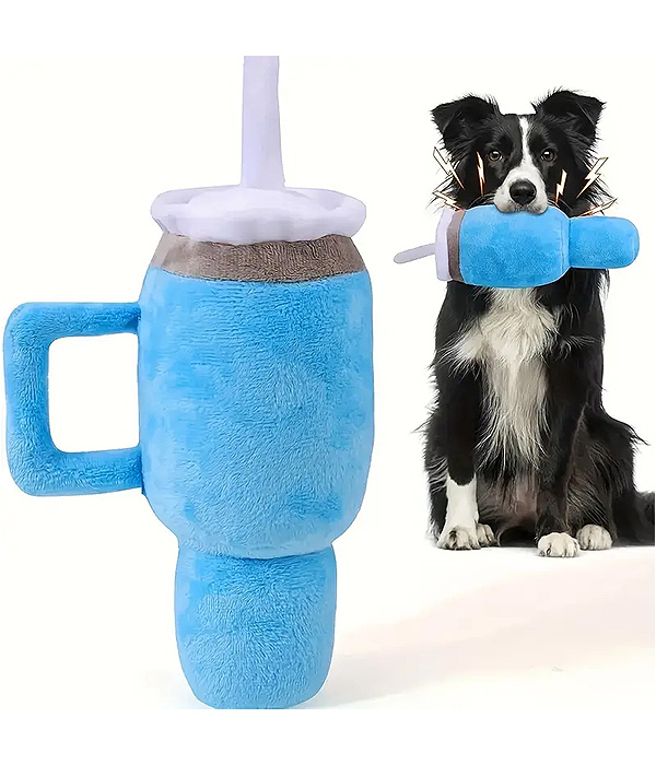 Water cup plush toy for dog