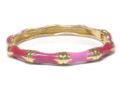 Enamel metal bamboo bangle