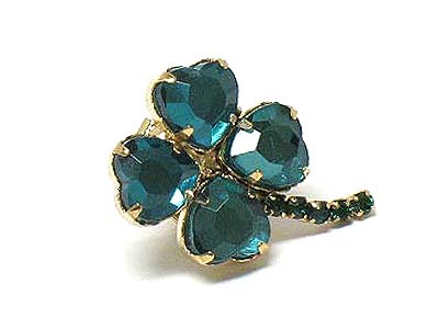 Four leaved clover brooch