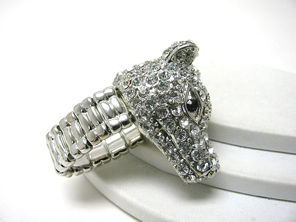 Crystal stud husky head stretch ring