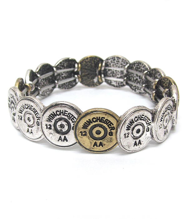 Bullet link stretch bracelet