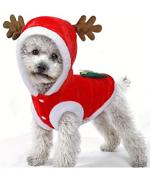 Christmas costume winter dog hoodie