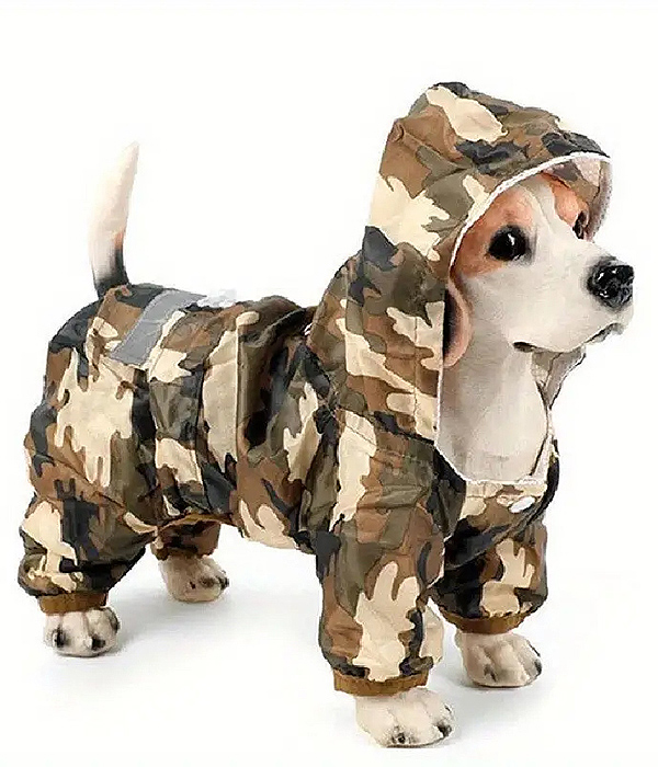 Reflective waterproof and windproof dog raincoat