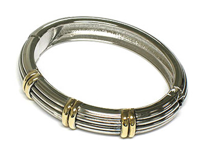 Two tone bangle bracelet