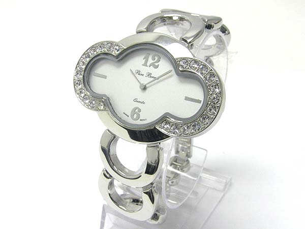 Crystal deco metal art design metal band watch