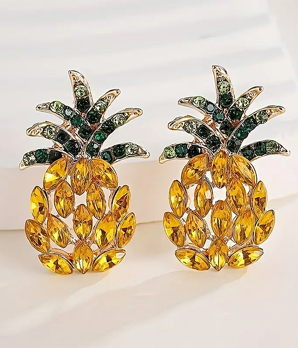 Crystal pineapple earring