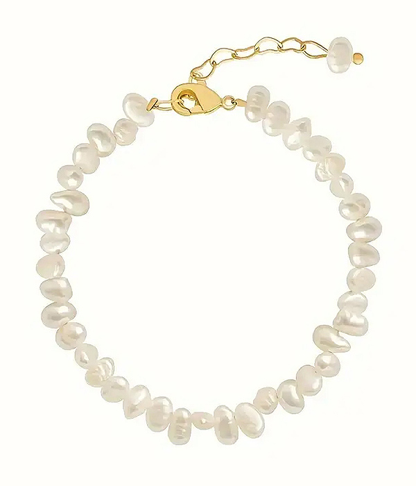 Fresh water pearl chain bracelet