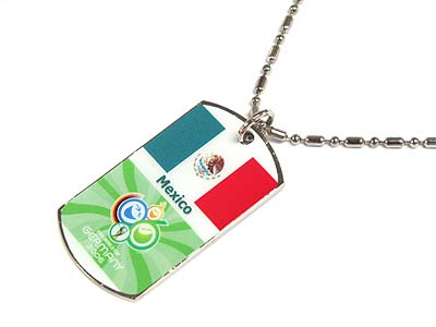 Epoxy coated photo quality color dog tag necklace - mexico