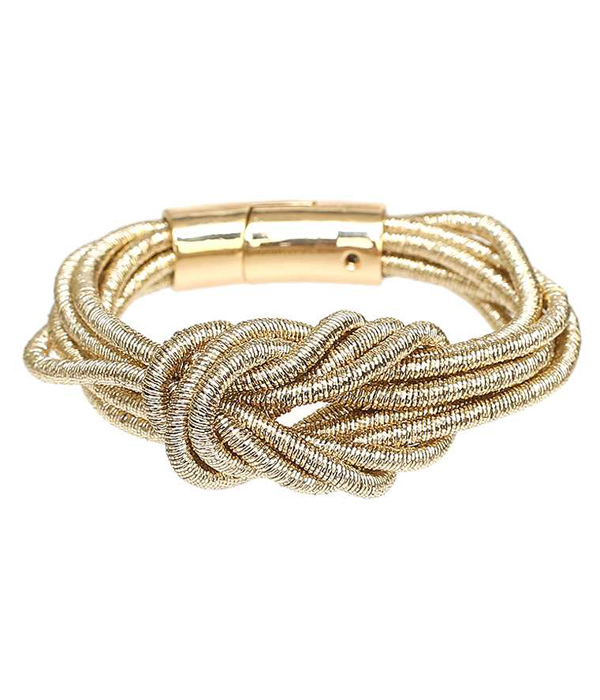 Multi coil knot magnetic bracelet