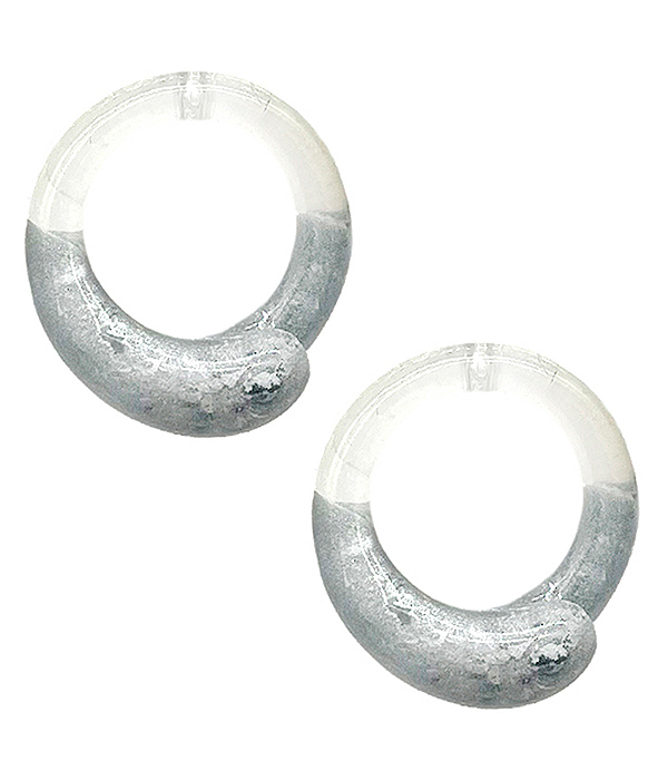 Gradient acrylic hoop earring