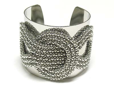 Chain knot metal cuff bangle