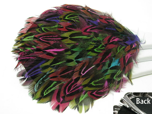 5x5 inch feather hair decoration banana pin