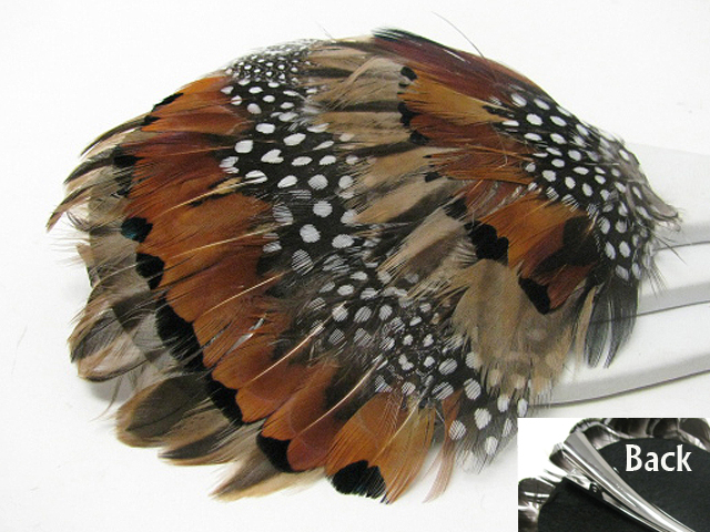 5x5 inch feather hair decoration banana pin