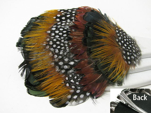 5x5 inch feather hair decoration banana pin