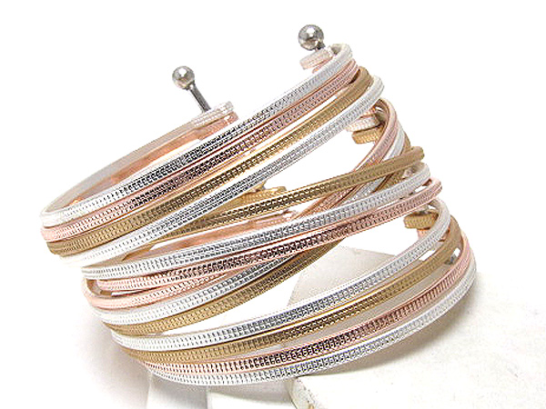 Metal fashion stackable style hinge bangle