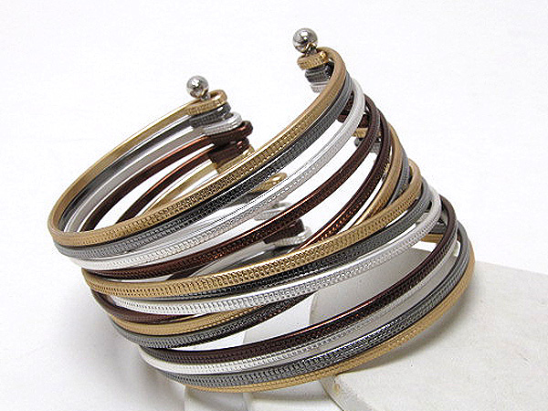 Metal fashion stackable style hinge bangle