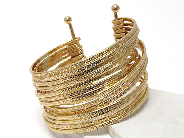 Metal fashion stackable style hinge bangle