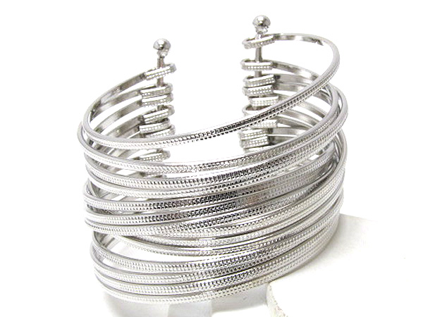 Metal fashion stackable style hinge bangle